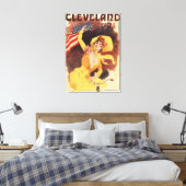 Cleveland Bicycles American Girl in Yellow Canvas Afdruk (Insitu (Slaapkamer))
