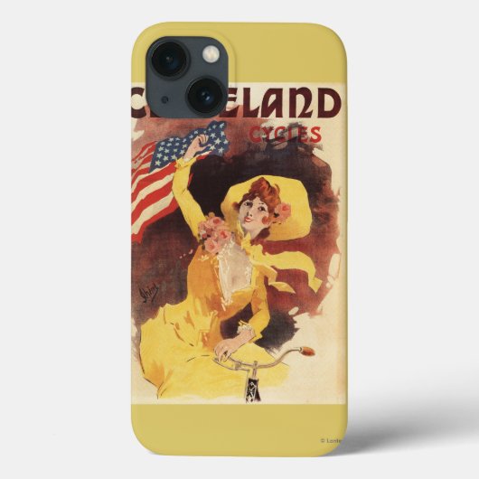 Cleveland Bicycles American Girl in Yellow Case-Mate iPhone Case (Achterkant)