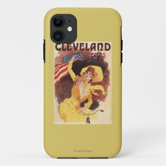 Cleveland Bicycles American Girl in Yellow Case-Mate iPhone Case (Achterkant)