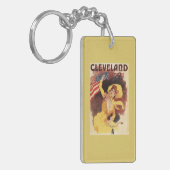 Cleveland Bicycles American Girl in Yellow Sleutelhanger (Voorkant Links)