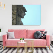 Cleveland Bridge Art foto Uitgerekte canvas Print (Insitu (Woonkamer))