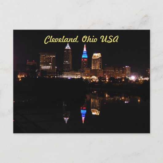 Cleveland, Briefkaart Ohio USA (River Reflection) (Voorkant)