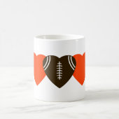 Cleveland Browns Football Heart Design Koffiemok (Center)