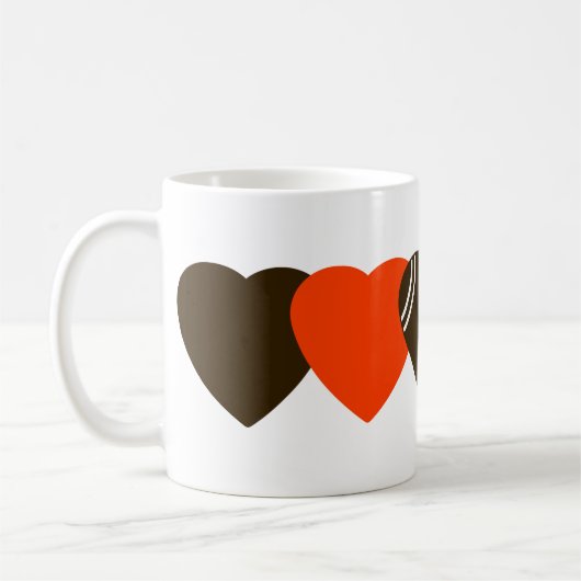 Cleveland Browns Football Heart Design Koffiemok (Links)