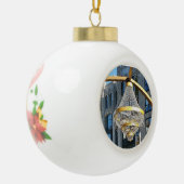 Cleveland Chandelier Kerstversiering Keramische Bal Ornament (Links)
