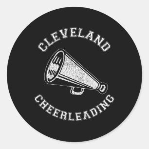 Cleveland Cheer Verving Retro 90's Cheerleader  Ronde Sticker