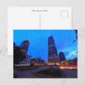 Cleveland city center at night briefkaart (Voorkant / Achterkant)