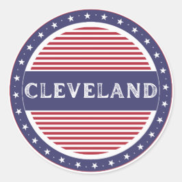 Cleveland City Pride Embleem – Amerikaanse identit Ronde Sticker