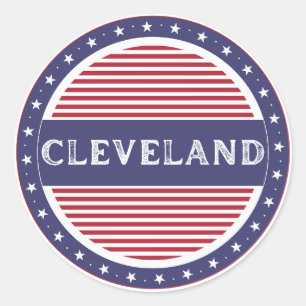 Cleveland City Pride Embleem – Amerikaanse identit Ronde Sticker