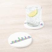 Cleveland city skyline zandsteen onderzetter (Zijkant)