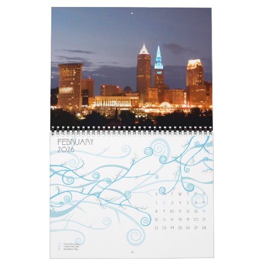 Cleveland City Uitzichten Calendar Kalender (Feb 2026)