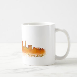 cleveland city US skyline watercolor Koffiemok