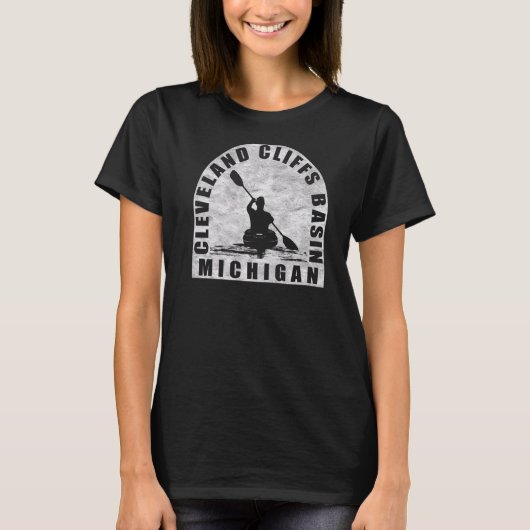 Cleveland Cliffs Basin Kayaking Michigan T-shirt (Voorkant)