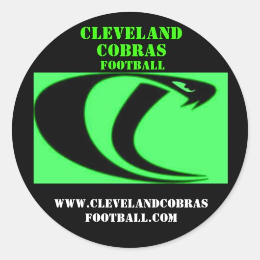 Cleveland Cobras Football Sticker (Voorkant)
