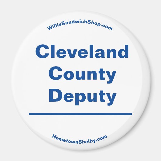 Cleveland County Deputy magneet (Voorkant)