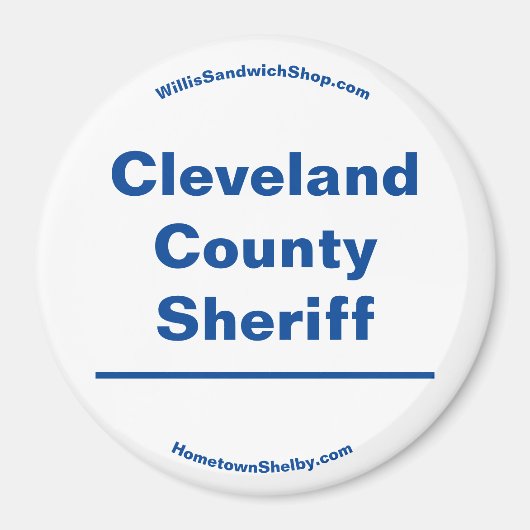 Cleveland County Sheriff magneet (Voorkant)