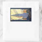 Cleveland - De nieuwe Vintage van Union Terminal Rechthoekige Sticker (Tas)
