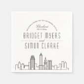 Cleveland Deco Skyline | Weddenschap Napkins Servet (Voorkant)