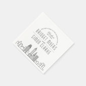 Cleveland Deco Skyline | Weddenschap Napkins Servet (Hoek)