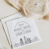 Cleveland Deco Skyline | Weddenschap Napkins Servet