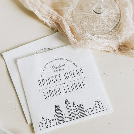 Cleveland Deco Skyline | Weddenschap Napkins Servet
