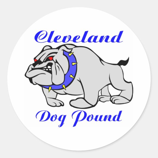 Cleveland Dog Pound Ronde Sticker (Voorkant)