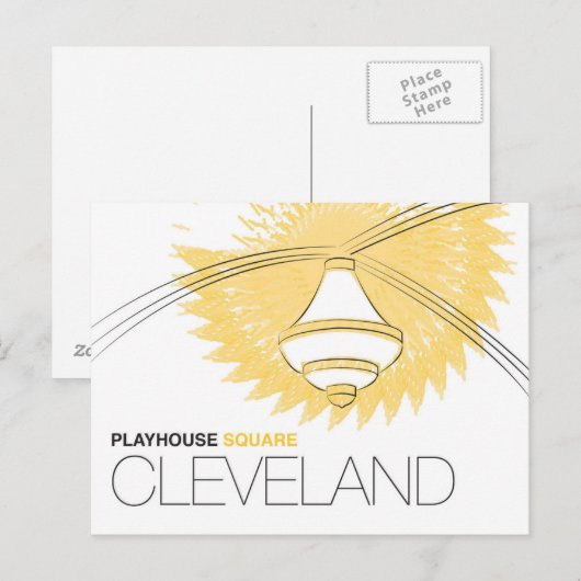 Cleveland en Briefkaart van het afspeelplein (Voorkant / Achterkant)