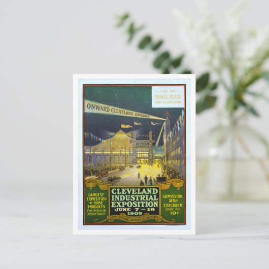  Cleveland Exposition 1909 Poster Briefkaart (Staand voorkant)