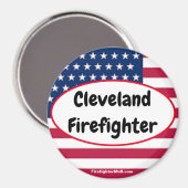 Cleveland Firefighter patriottische magneet (Voorkant / Achterkant)