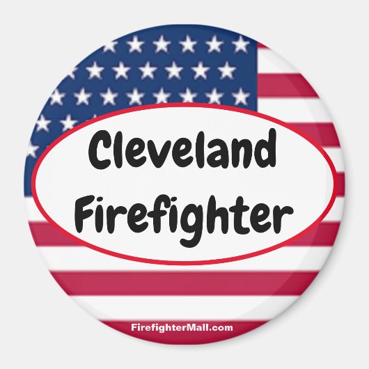 Cleveland Firefighter patriottische magneet (Voorkant)