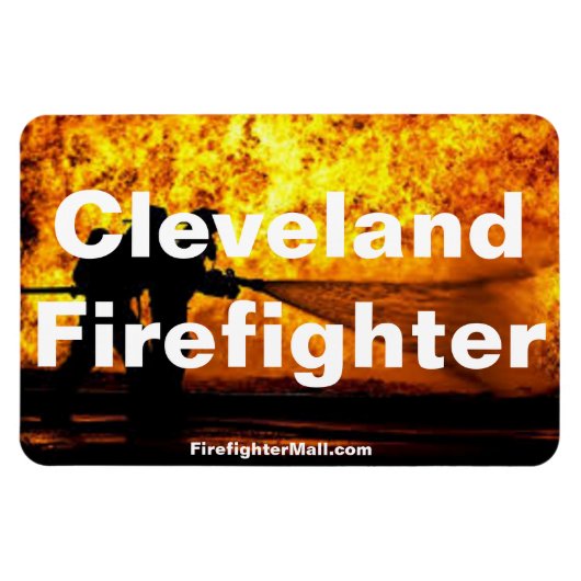 Cleveland Firefighter Vlamt flexibele magneet (Horizontaal)
