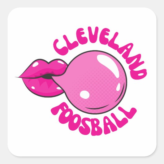 Cleveland Foosball Bubblegum Sticker (Voorkant)