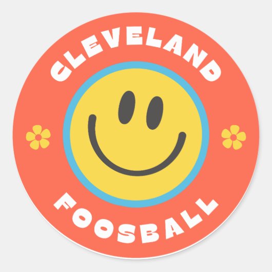Cleveland Foosball Smile Sticker (Voorkant)