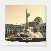 Cleveland Fountain (Sepia) Magneet (Voorkant)