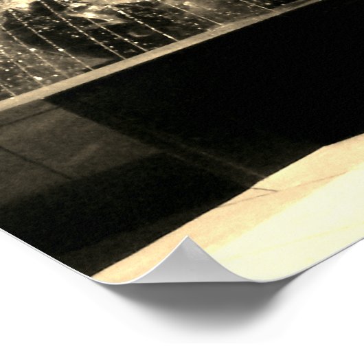 Cleveland Fountain (Sepia) Poster (Hoek)