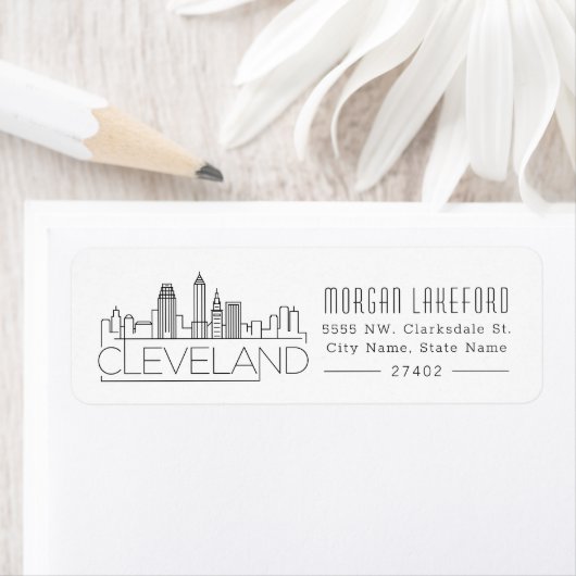 Cleveland gestileerde skyline | etiket (Insitu)