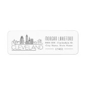 Cleveland gestileerde skyline | etiket (Voorkant)