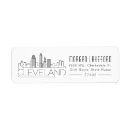 Cleveland gestileerde skyline | etiket