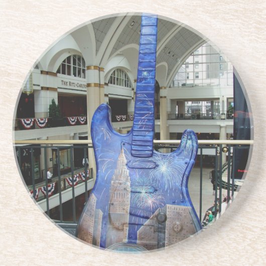 Cleveland Guitar III Zandsteen Onderzetter (Voorkant)