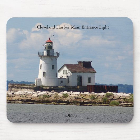 Cleveland Harbour Main Entrance Light mousepad Muismat (Voorkant)