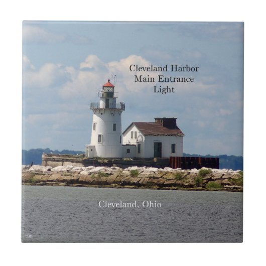 Cleveland Harbour Main Entrance Light tile Tegeltje (Voorkant)