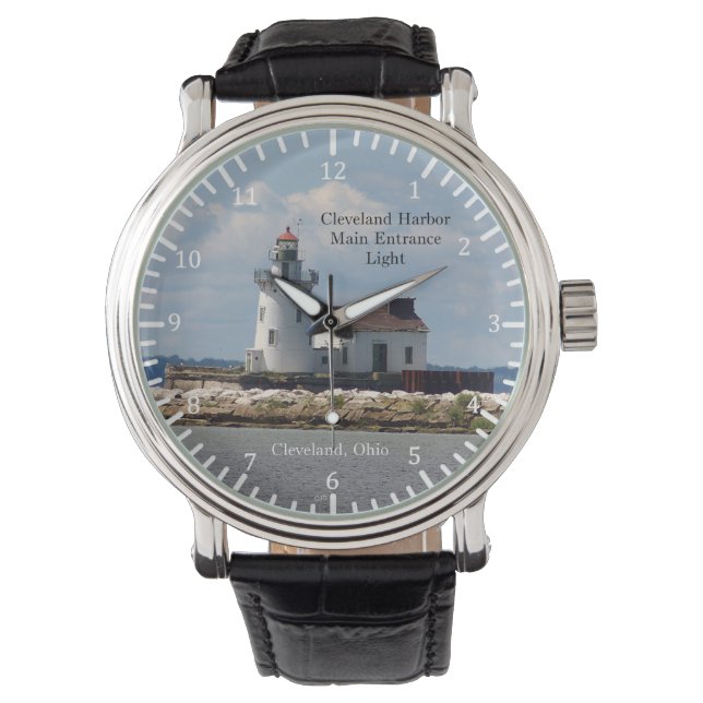 Cleveland Harbour Main Entrance Light watch Horloge (Voorkant)