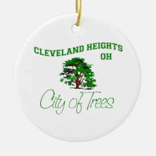 Cleveland Heights, OH - Stad van bomen Keramisch Ornament