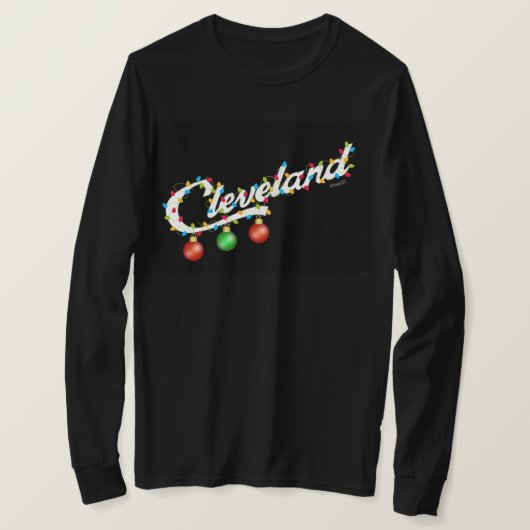 Cleveland Holiday Lights T-shirt (Design voorkant)