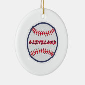 Cleveland Hometown Indian Tribe for Baseball Fans Keramisch Ornament (Rechts)