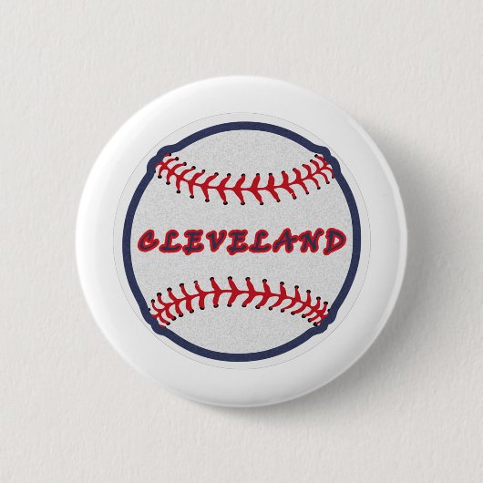 Cleveland Hometown Indian Tribe for Baseball Fans Ronde Button 5,7 Cm (Voorkant)