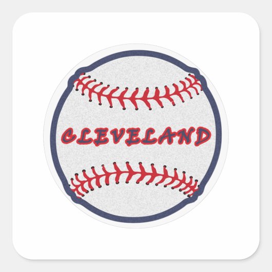 Cleveland Hometown Indian Tribe for Baseball Fans Vierkante Sticker (Voorkant)