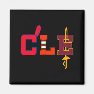 Cleveland honkbalknuppels Vintage Ohio Grafische K Magneet