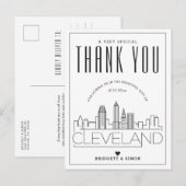Cleveland Huwelijk | Bedankt voor uw komst! Postka Briefkaart (Voorkant / Achterkant)
