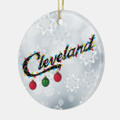 Cleveland in de versiering van de Lichten rondom P Keramisch Ornament (Links)